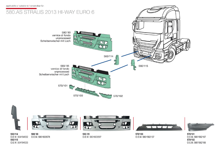 ricambi iveco stralis as hiway 2013