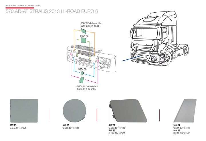 ricambi iveco stralis at ad hiroad 2013