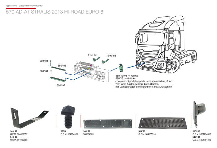 ricambi iveco stralis at ad hiroad 2013