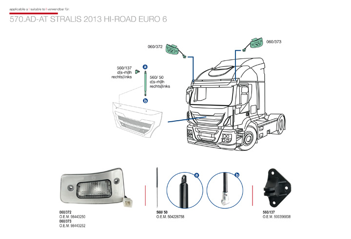 ricambi iveco stralis at ad hiroad 2013