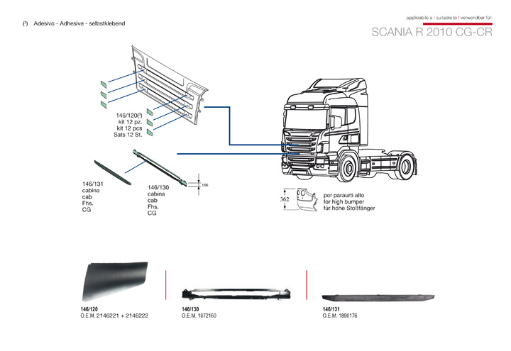 ricambi scania r 2010