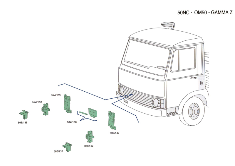 Ricambi cabina Iveco 50NC OM50 Gamma 2