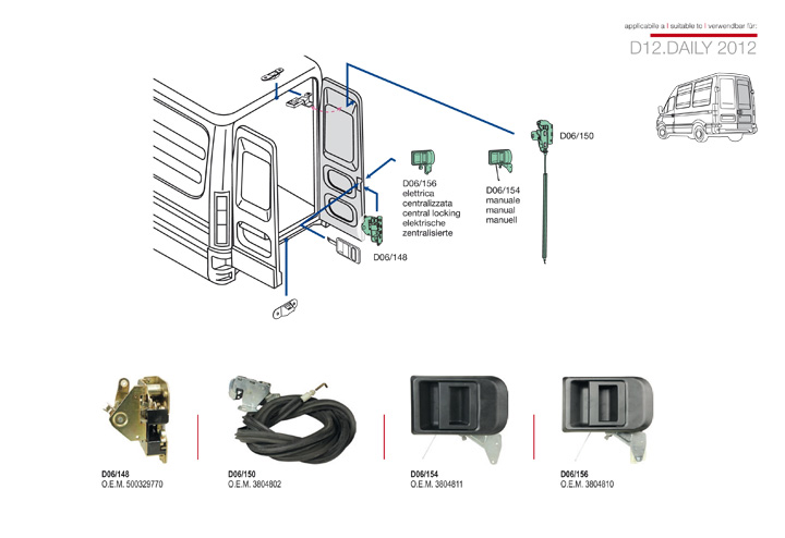 ricambi iveco daily 2012