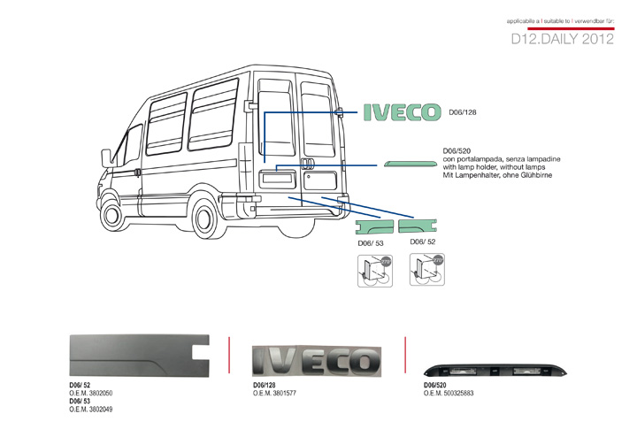ricambi iveco daily 2012