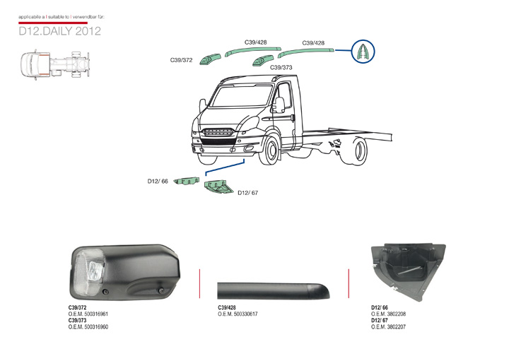 ricambi iveco daily 2012