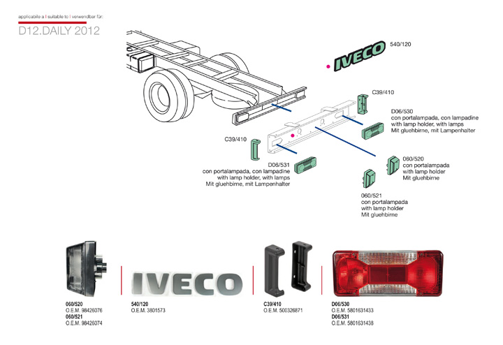 ricambi iveco daily 2012