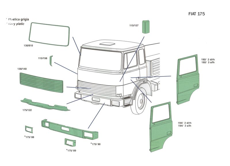 Ricambi cabina Iveco Fiat 175_1