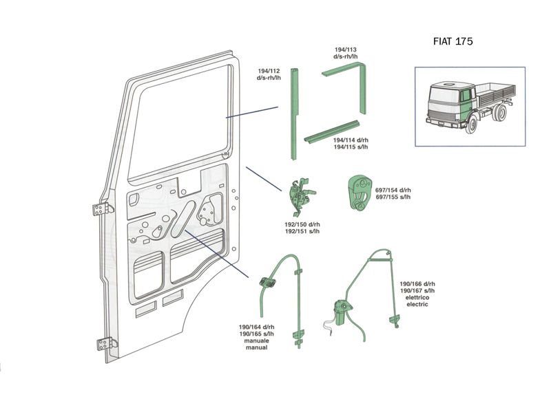 Ricambi cabina Iveco Fiat 175_4