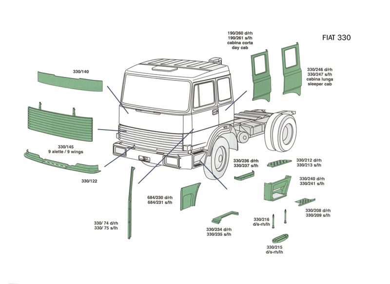 Ricambi cabina Iveco Fiat 330_3