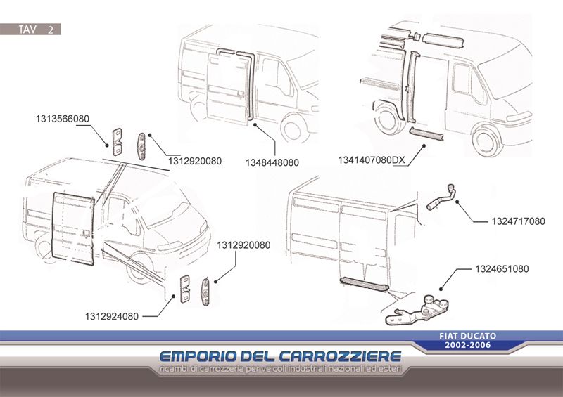 Ricambi carrozzeria Fiat Ducato dal '02 al '06