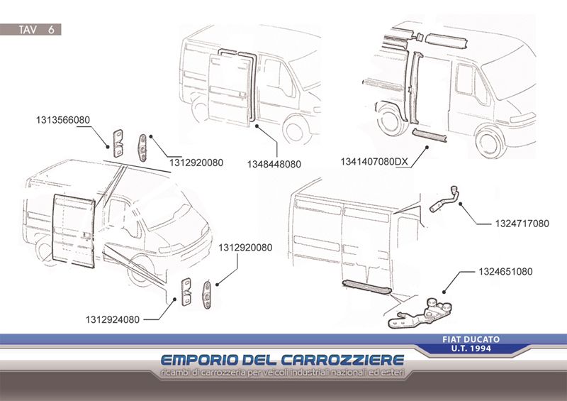 Ricambi carrozzeria Fiat Ducato dal '94 al '02