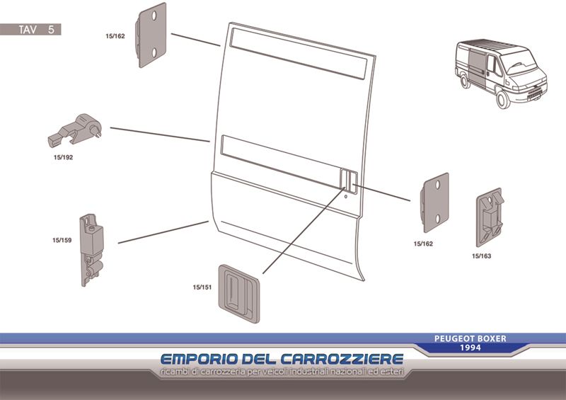 Ricambi carrozzeria Peugeot Boxer '94 - '02